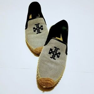 Tory Burch Canvas Slip On Loafers 7M
